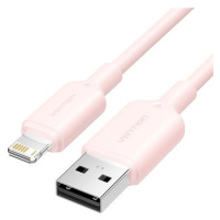 Vention USB 2.0 Type-A Male to Lightning Male 2.4A Cable 1M Pink PVC Type