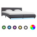 Rám postele s LED světlem šedý umělá kůže 180x200 cm