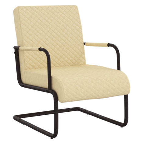 vidaXL Konzolová židle krémová umělá kůže