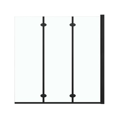SHUMEE Skládací sprchový kout se 3 panely ESG 130 × 138 cm černý