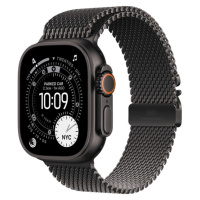 Apple Watch Ultra 3 (2025) 49mm Černý titan s černým titanovým milánským tahem S