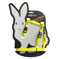 Bafpet Set pro králíka - kšíry + vodítko, Žlutá, 10mm × 120cm, 10mm × OK 19-26, OH 24-37cm, 2041