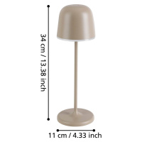 EGLO LED stolní lampa Mannera s baterií, písková
