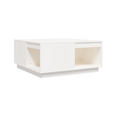 Shumee Konferenční stolek bílý 80 × 81 × 36,5 cm masivní borové dřevo