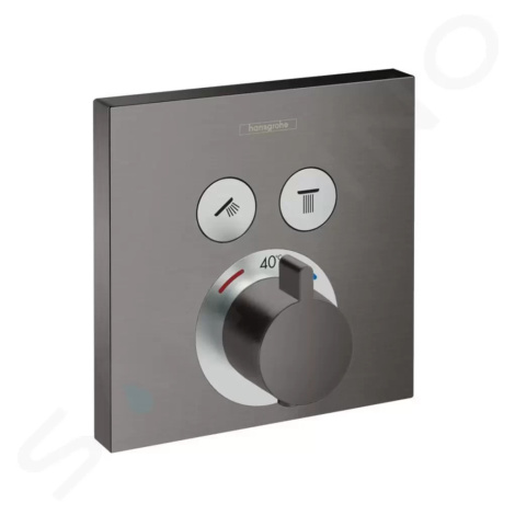 HANSGROHE Shower Select Termostatická baterie pod omítku pro 2 spotřebiče, kartáčovaný černý chr
