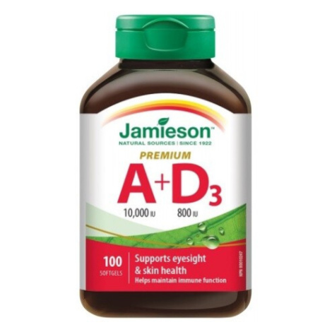 JAMIESON Vitamíny A+D 10000/800IU Premium cps.100