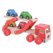 Bigjigs Toys dřevěné hračky - Kamion s auty