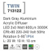 NOVA LUCE venkovní nástěnné svítidlo TWIN tmavě šedý hliník akrylový difuzor LED 2x5W 3000K 220-