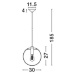 Nova Luce Průzračné závěsné svítidlo Ovvio ve tvaru koule - 1 x 60 W, pr. 300 x 270 mm NV 421080