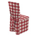 Dekoria Návlek na židli, tmavě červená kostka velká, 45 x 94 cm, Quadro, 136-18