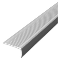 Schodová hrana samolepící - Stříbrná 45x23 mm 2,7 m