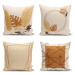 Oranžovo-béžové povlaky na polštáře v sadě 4 ks 43x43 cm - Minimalist Cushion Covers