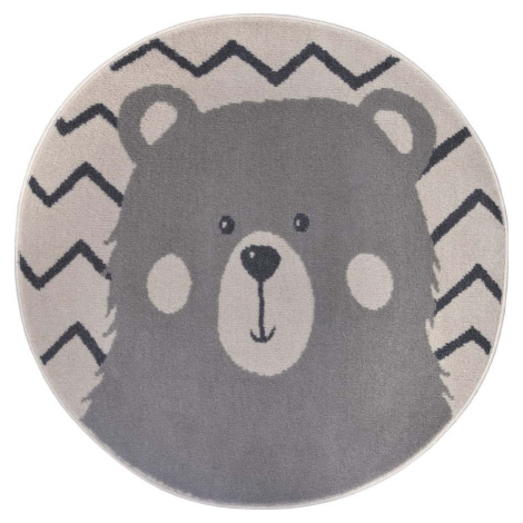 Šedý dětský koberec ø 140 cm Bear – Hanse Home