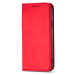 Magnet Card Case elegantní knížkové pouzdro s venkovní kapsou na iPhone 12 Pro 6.1" Red