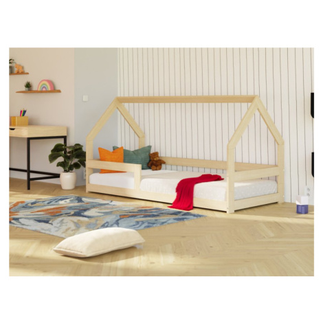 Benlemi Nízká postel domeček SAFE 8v1 ze dřeva se zábranou Zvolte barvu: Námořnická modrá, Zvolt
