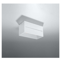 Bílé stropní svítidlo s kovovým stínidlem 10x20 cm Lorum – Nice Lamps