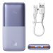 Baseus Bipow Pro powerbanka Digital Display 10000mAh 20W s kabelem USB-A / USB-C 0,3m Purple