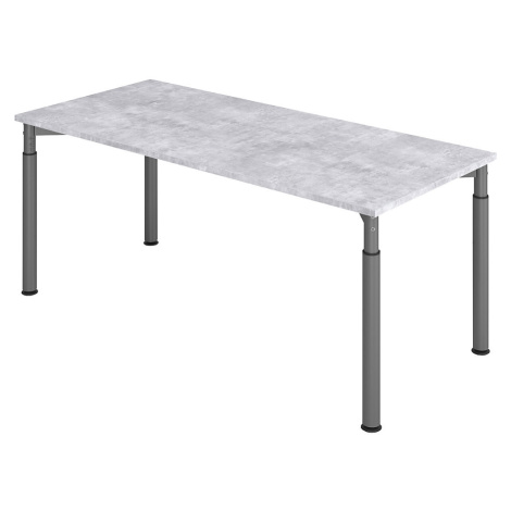 VERA-ZWO - Psací stůl s podstavcem se 4 nohami, s přestavováním výšky, š x h 1800 x 800 mm, desk