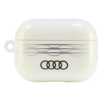 Pouzdro Audi IML Geometric Pattern AirPods Pro 2 cover white AU-IMLAPP2-A6/D3-WE (AU-IMLAPP2-A6/