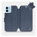 Flipové pouzdro na mobil Apple iPhone 12 mini - Modré - kožené - Blue Leather