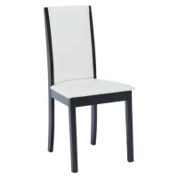 Tempo Kondela Jídelní židle Venis NEW - wenge / ekokůže bílá + kupón KONDELA10 na okamžitou slev