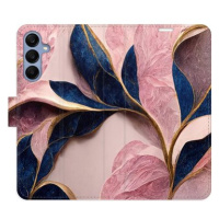 iSaprio Flip pouzdro Pink Leaves pro Samsung Galaxy A25 5G