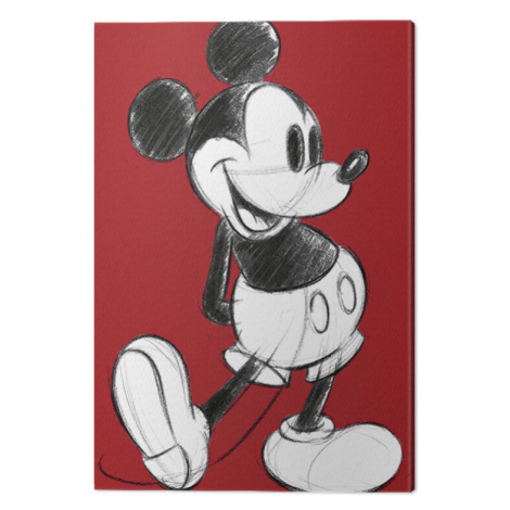 Obraz na plátně Mickey Mouse - Retro Red, 2 - 60×80 cm Pyramid