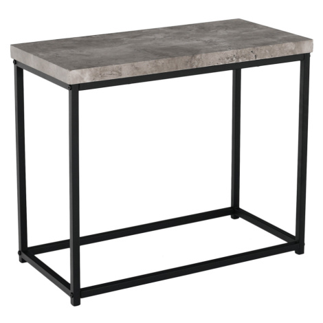 Příruční stolek TENDER, černá / beton Tempo Kondela
