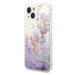 Guess GUHCP14MLFLSU hard silikonové pouzdro iPhone 14 PLUS 6.7" purple Flower Liquid Glitter