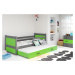 BMS Dětská postel s přistýlkou RICO 2 | šedá 80 x 190 cm Barva: Růžová