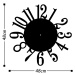 Wallity Dekorativní nástěnné hodiny Polas 48 cm černé