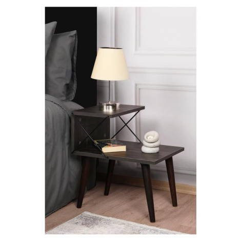 Noční stolek CROSS 55x50 cm hnědá Donoci