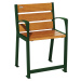 PROCITY Židle SILAOS® ze dřeva, pro seniory, mechová zelená, světlý dubový dekor