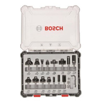 BOSCH Smíšená sada tvarových fréz s vřetenem O 8 mm, 15 ks 2.607.017.472