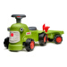 Odstrkovadlo – traktor Claas světle zelený s valníkem