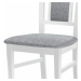 Jídelní židle SIBA bílá/šedá