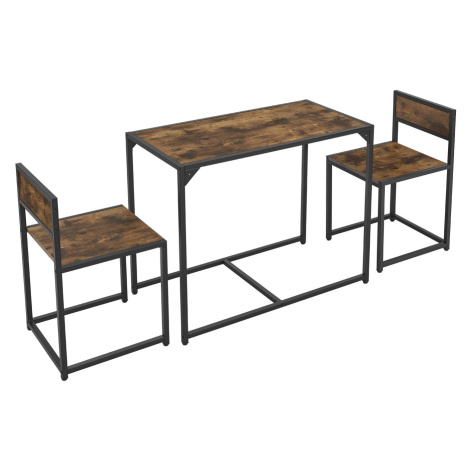 Juskys Sada kuchyňského stolu se stolem a 2 židlemi - antický vzhled dřeva