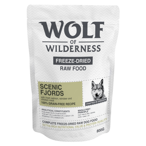 Wolf of Wilderness "Scenic Fjords" sob, losos a kuře - 800 g