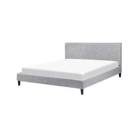 BELIANI postel FITOU 160 × 200 cm, světle šedá
