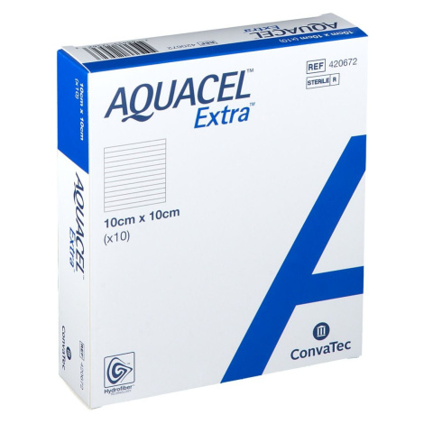 Aquacel extra 5 x 5cm 10 ks Rozměr: 10x10 cm ConvaTec
