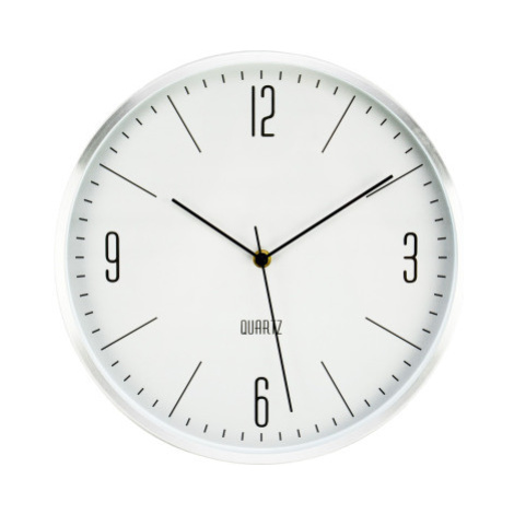 Nástěnné hodiny 30 cm, stříbrný kov Asko