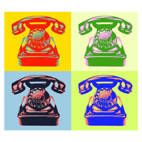 Ilustrace Retro phone. pop-art style image, hayatikayhan, 40 × 35 cm