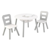 Kidkraft stůl s úložným prostorem + 2 židličky white