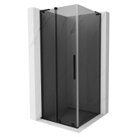 MEXEN/S Velar L sprchový kout, posuvné dveře 90 x 90, grafit, černá 871-090-090-43-70