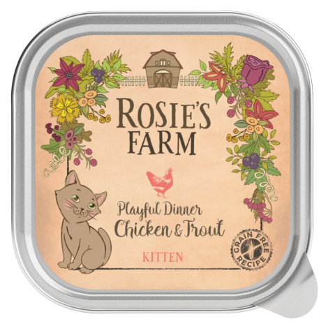 Rosie's Farm Adult mističky, 16 x 100 g za skvělou cenu! - kitten: kuře a pstruh