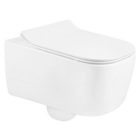MEXEN/S Stella Závěsná WC mísa včetně sedátka s slow-slim, duroplast, bílá 30680800