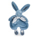 Plyšový zajíček na mazlení Bunny Comforter Blue Doudou et Compagnie v dárkovém balení modrý 29 c