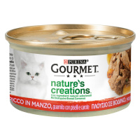 Gourmet Nature's Creations 24 × 85 g – výhodné balení - hovězí s hráškem a mrkví