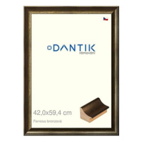 DANTIK rámeček 42 × 59,4, Ferrosa bronzový plexi čiré