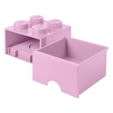 Úložný box LEGO, s šuplíkem, malý (4), světle růžová - 40051738 SmartLife